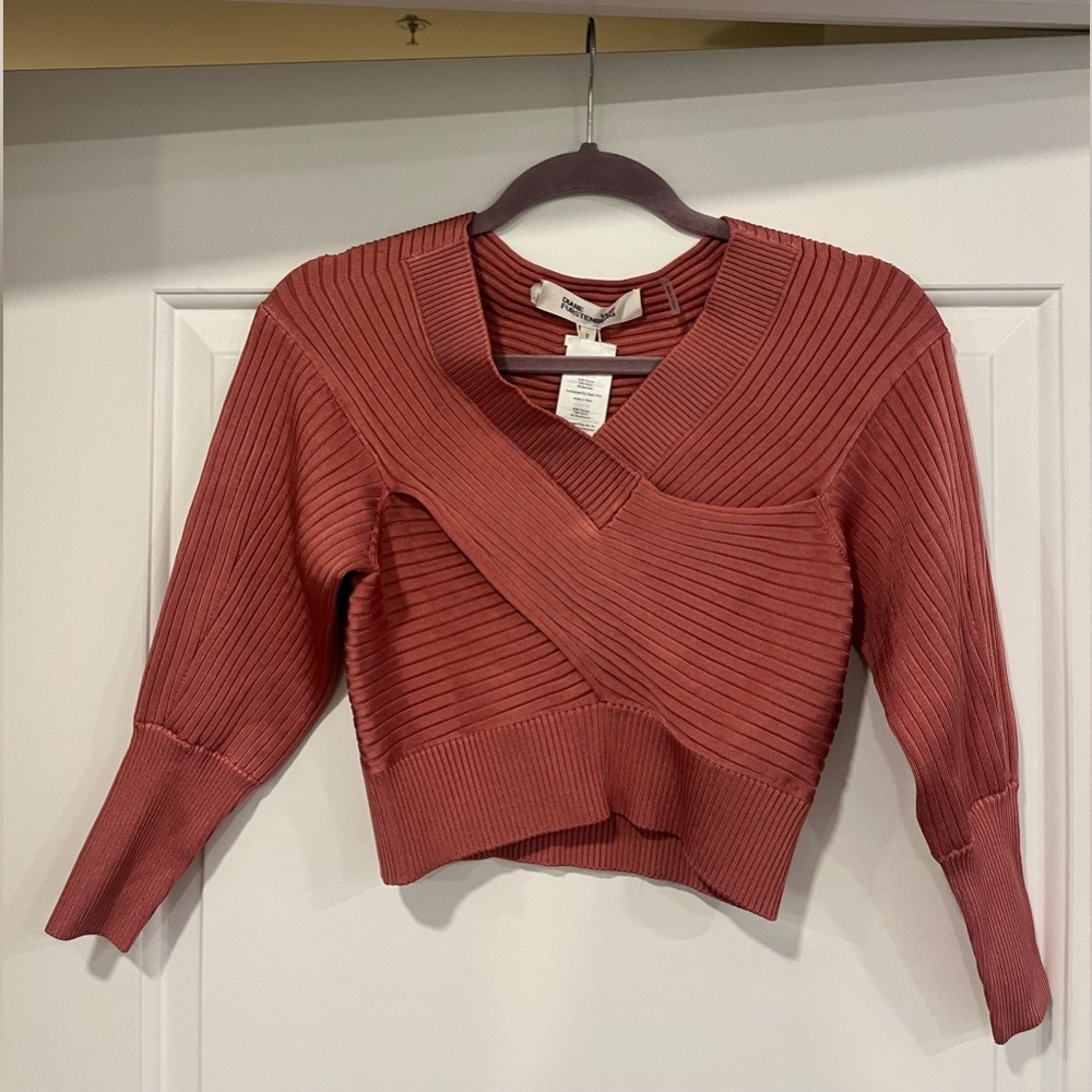 Cropped Diane Von Furstenberg Ribbed Sweater